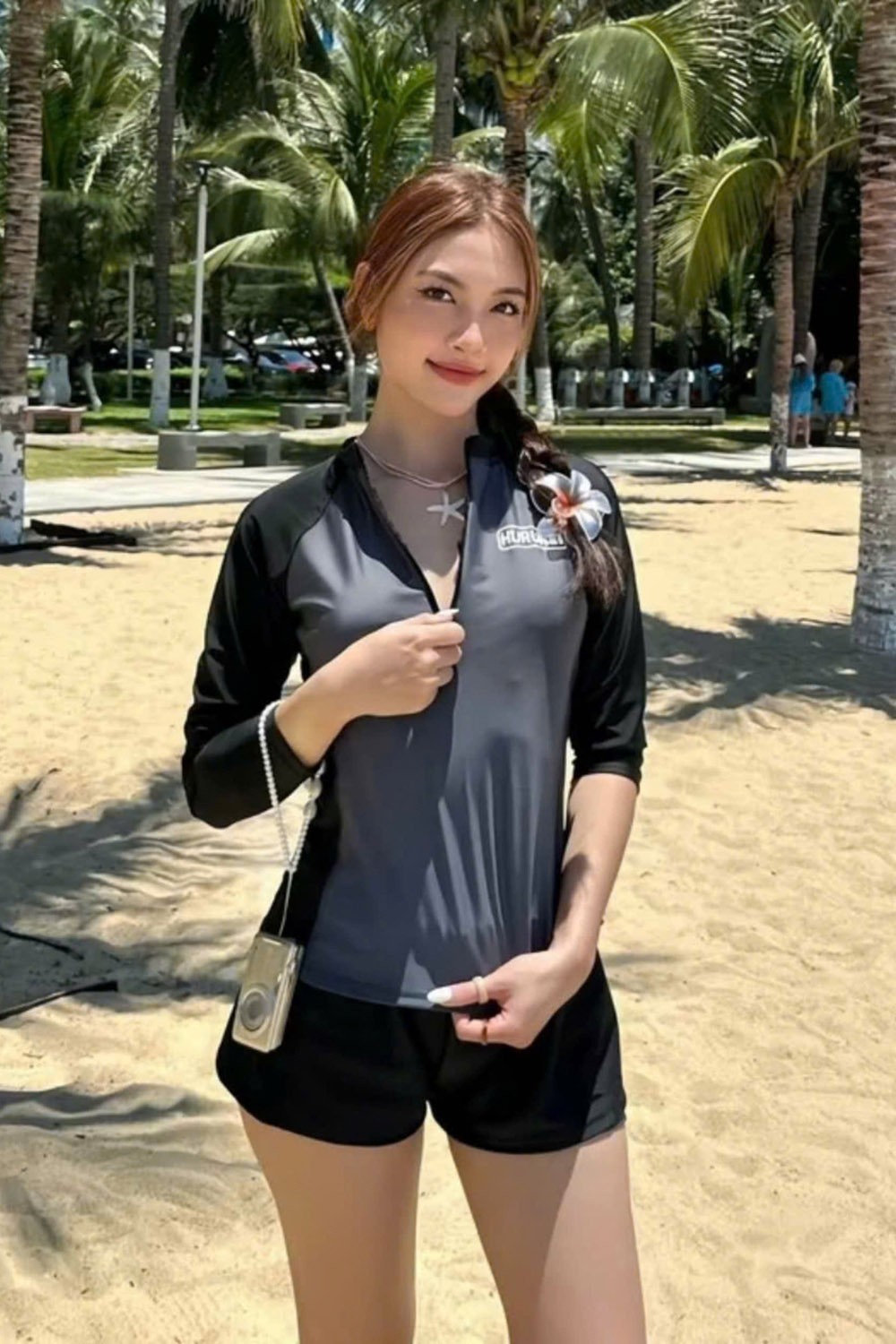 Áo bơi dài tay khóa kéo chống nắng BKN1061