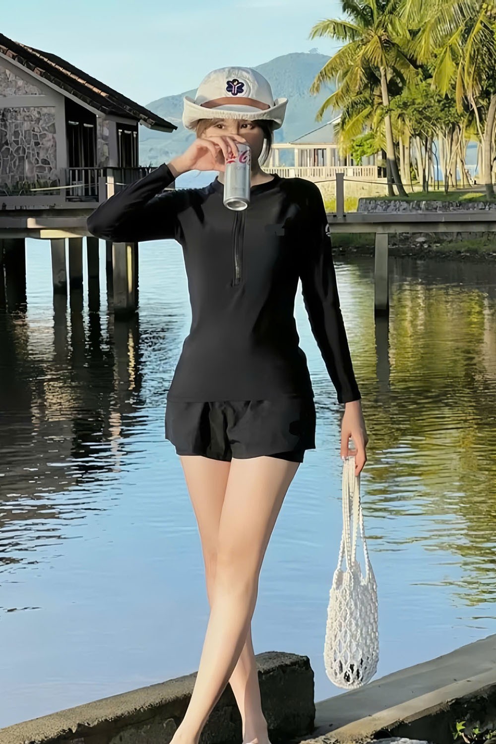 Đồ bơi nữ dài tay chống nắng BKN1075