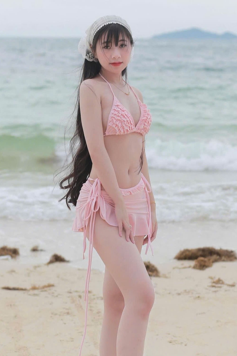 Bikini 3 mảnh màu hồng BKN1105