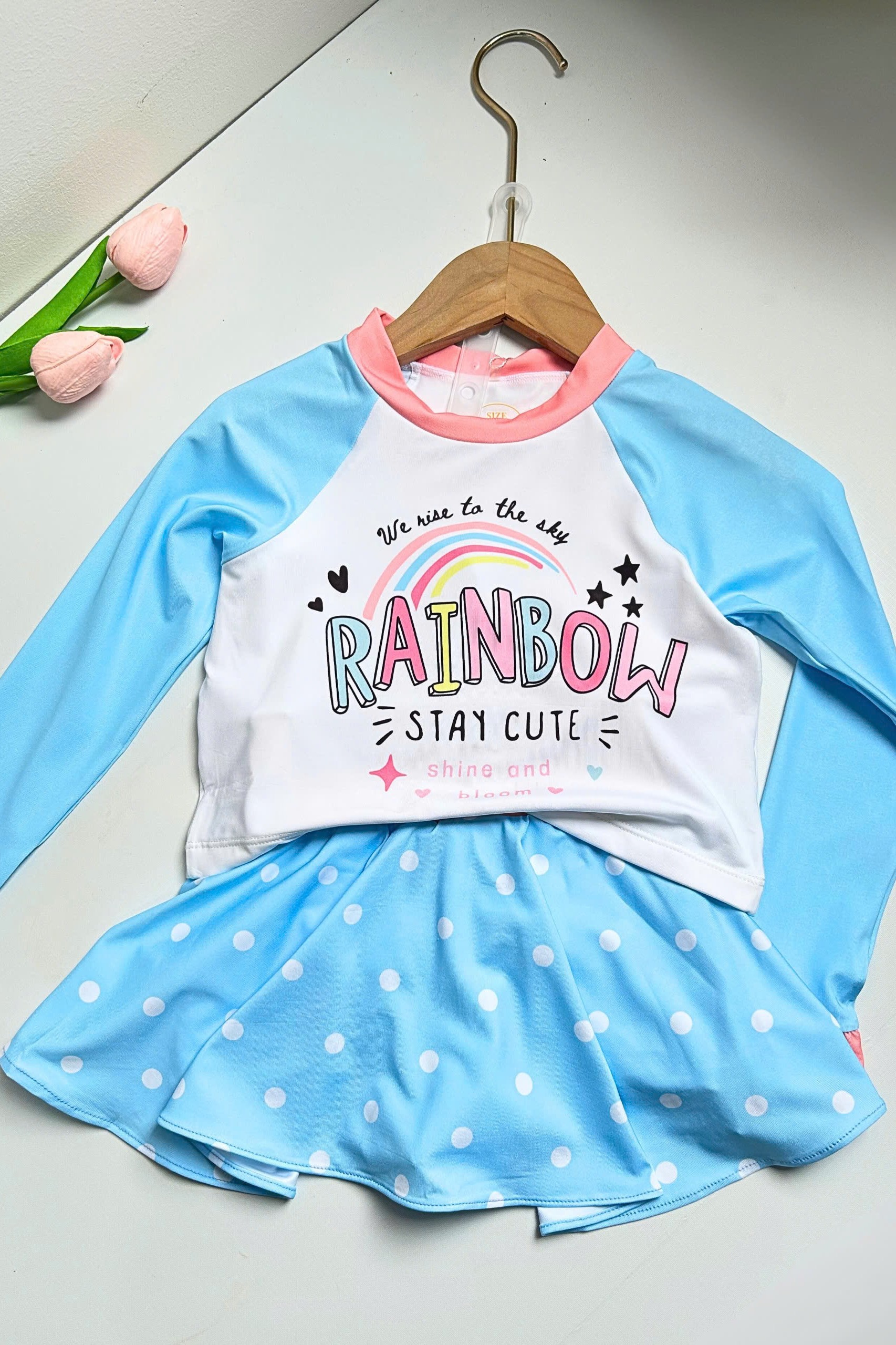 Đồ bơi bé gái dạng váy tay dài BB400