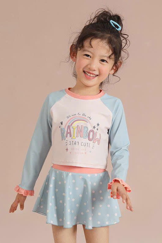 Đồ bơi bé gái dạng váy tay dài BB400