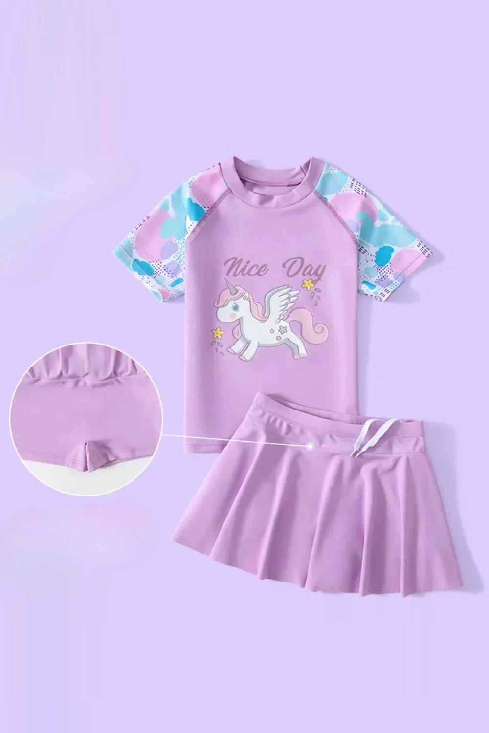 Đồ bơi cho bé gái dạng váy rời BB402