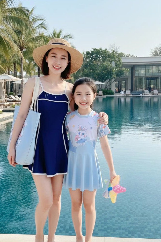 Đồ bơi cho bé gái liền thân BB403