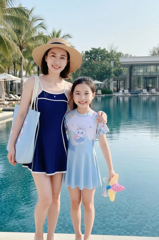 Đồ bơi cho bé gái liền thân BB403