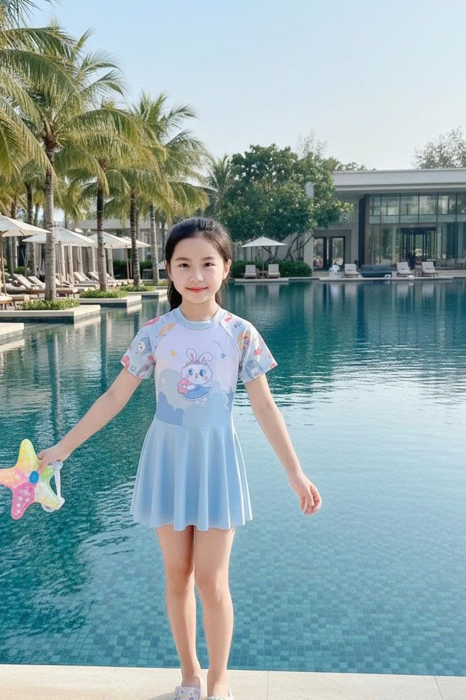 Đồ bơi cho bé gái liền thân BB403