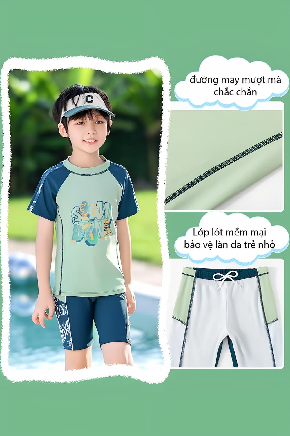 Đồ bơi bé trai tay ngắn EVA SURF SPORT