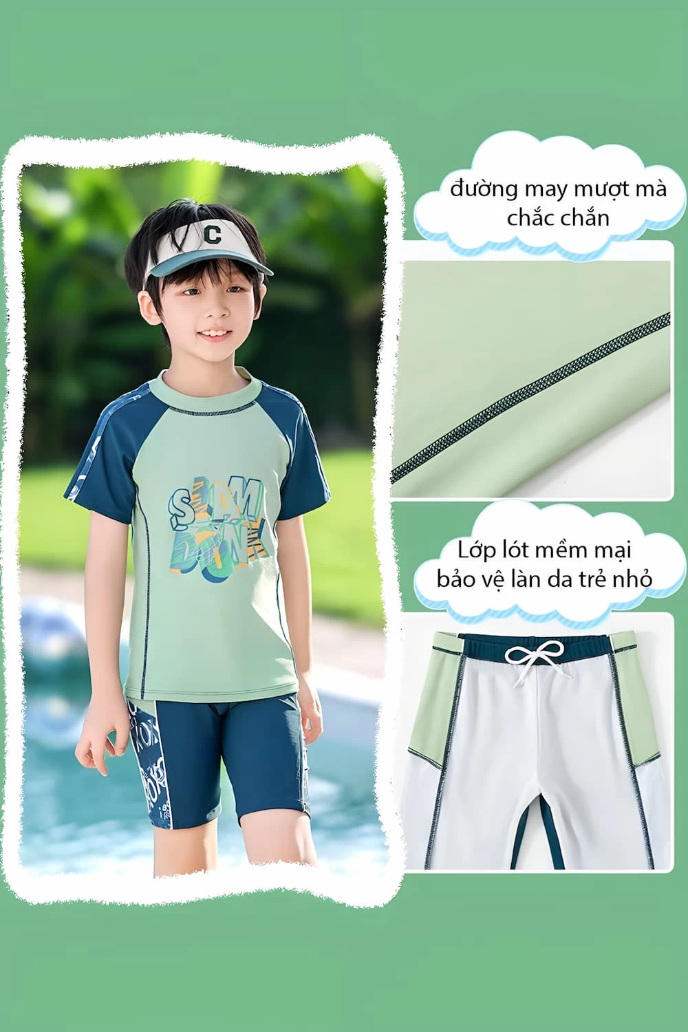 Đồ bơi bé trai tay ngắn EVA SURF SPORT