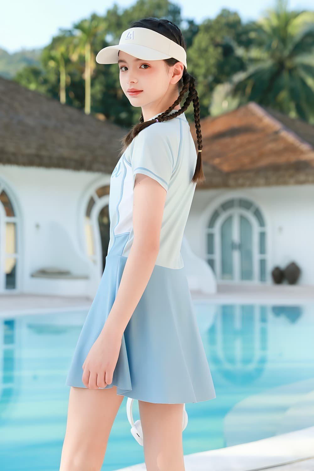 Đồ Bơi Bé Gái Liền Váy Chống Higher Level