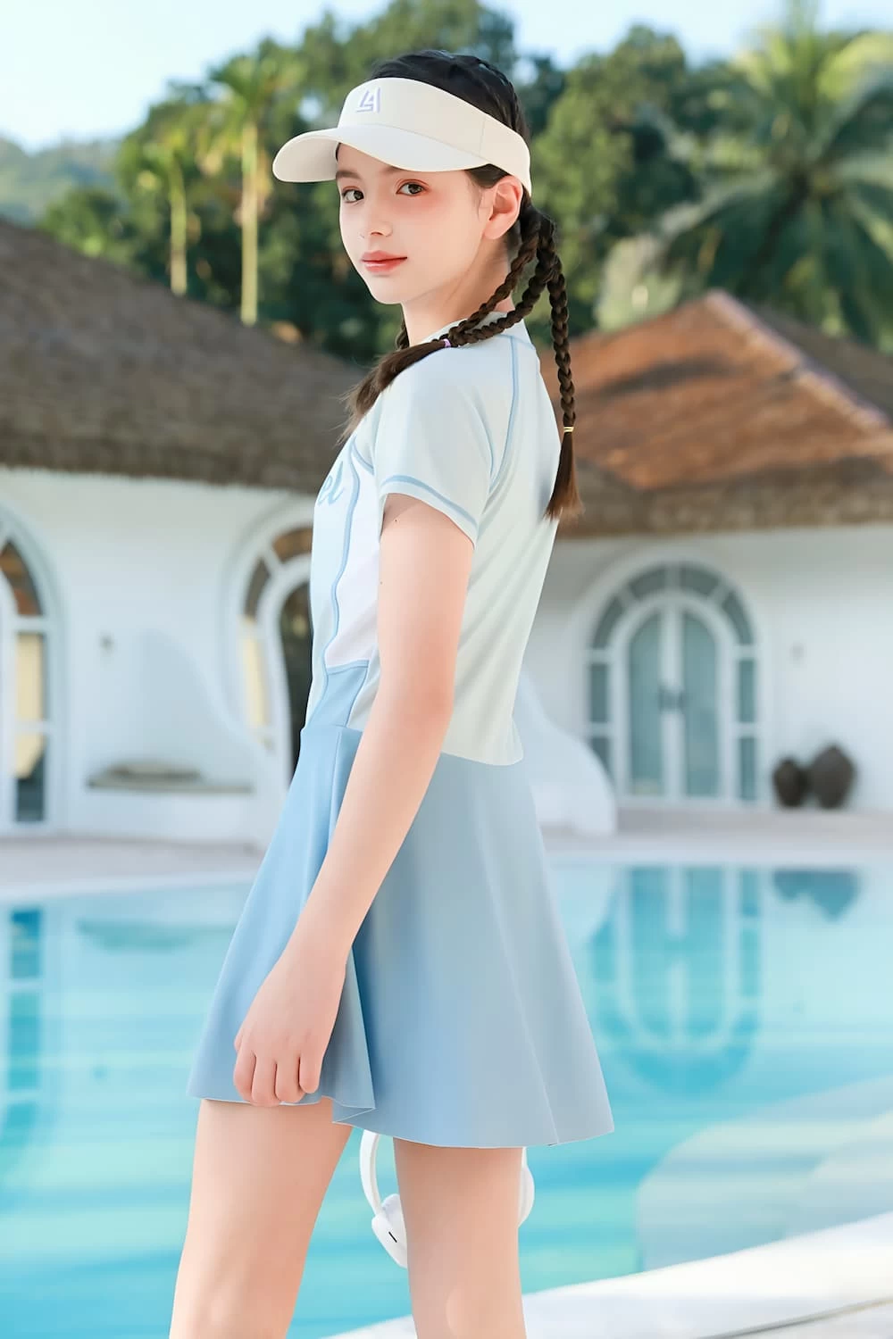 Đồ Bơi Bé Gái Liền Váy Chống Higher Level