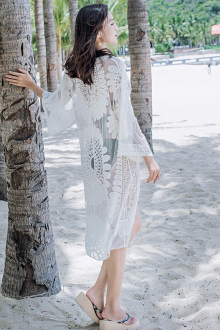 Áo choàng kimono đi biển cao cấp AL54