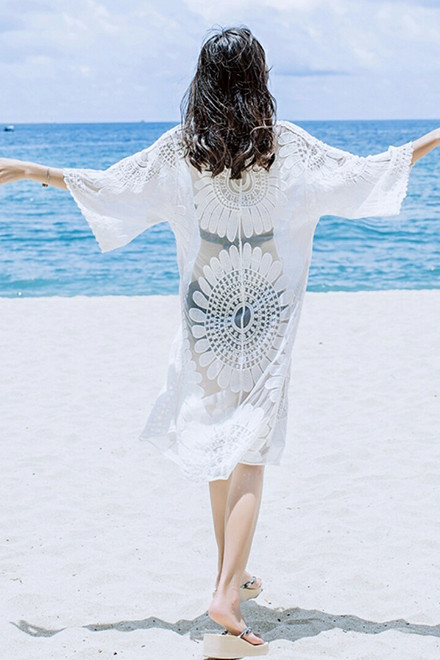 Áo choàng kimono đi biển cao cấp AL54