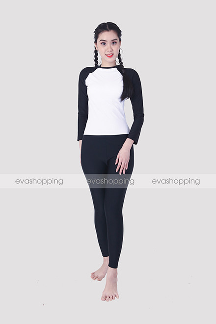 Bikini dài tay quần dài đơn sắc KN362