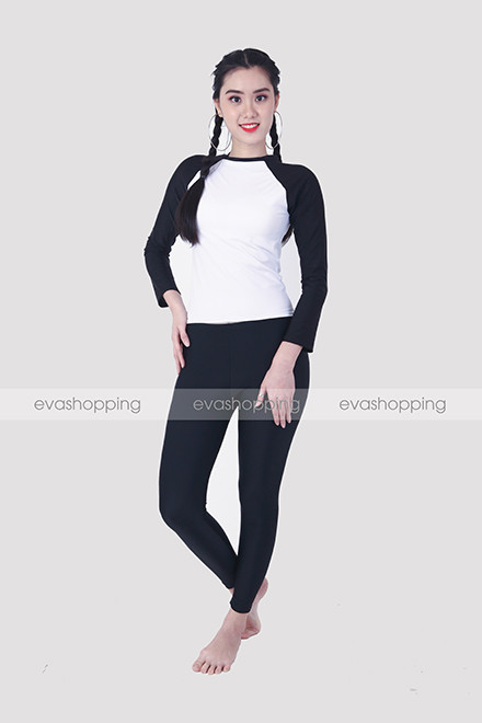 Bikini dài tay quần dài đơn sắc KN362