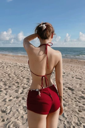 Bikini 2 mảnh cổ yếm dây cột