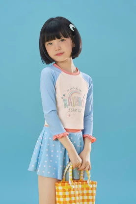 Đồ bơi bé gái dạng váy tay dài BB400