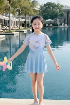 Đồ bơi cho bé gái liền thân