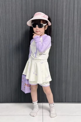 Bộ đồ bơi cho bé gái siêu đáng yêu Kuromi